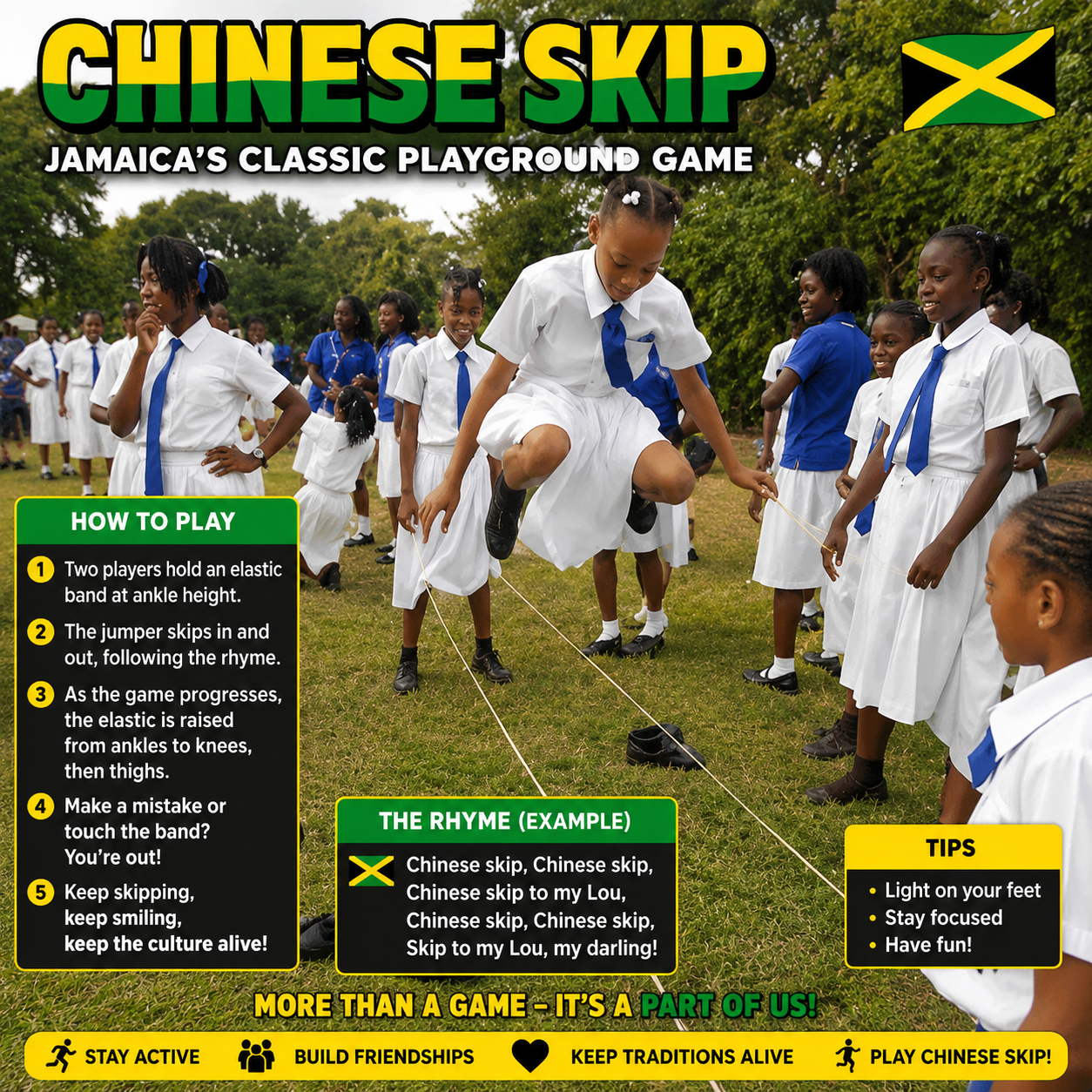 Chinese Skip — traditional Jamaican game
