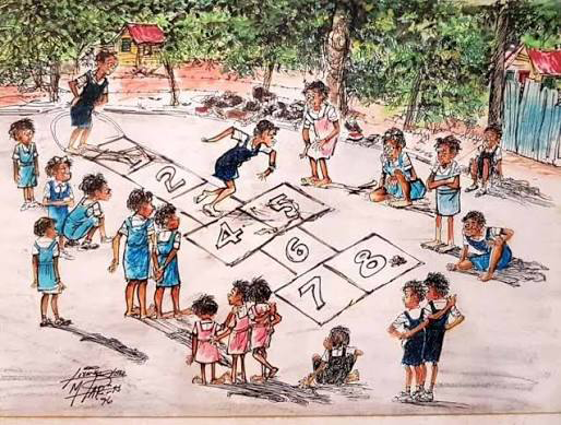Hopscotch (Strepa) — traditional Jamaican game