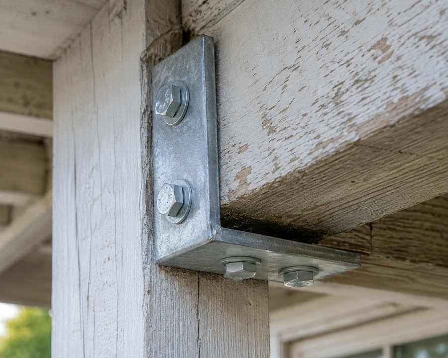 Concept render of porch structural repair