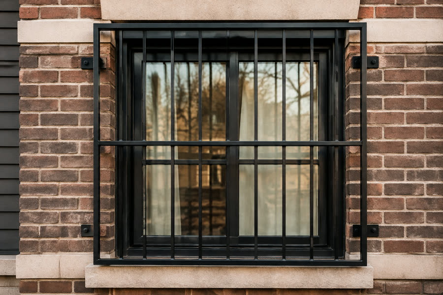 Concept render of a security window grille