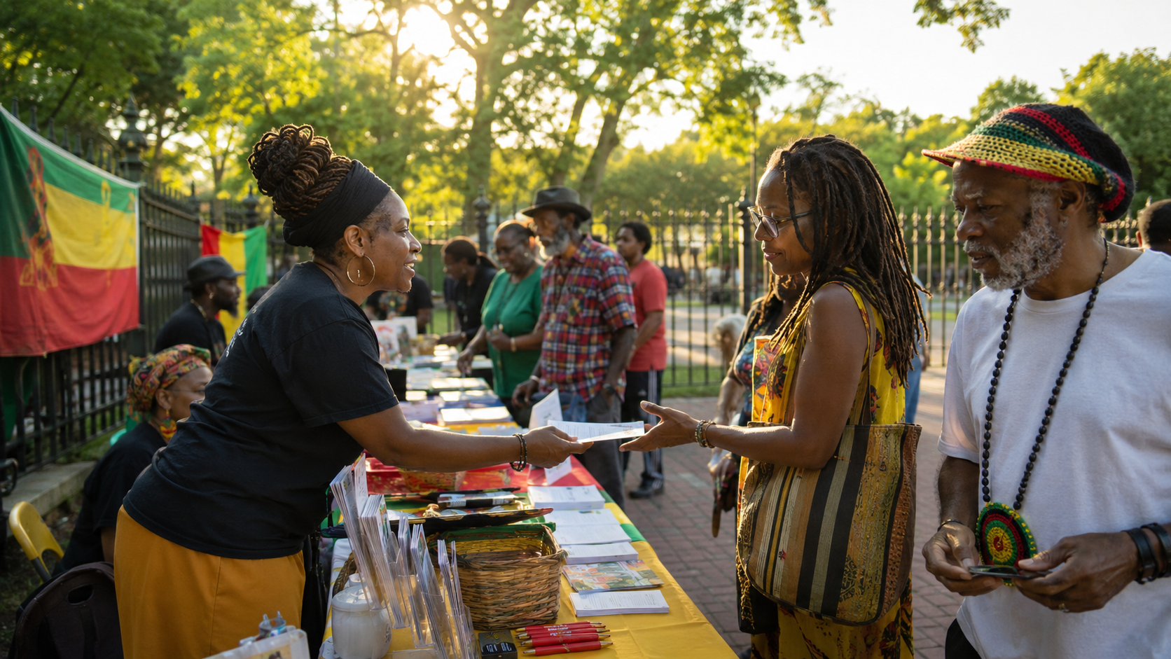 Attendees connecting with nonprofits at the Women's Nonprofit Pavilion
