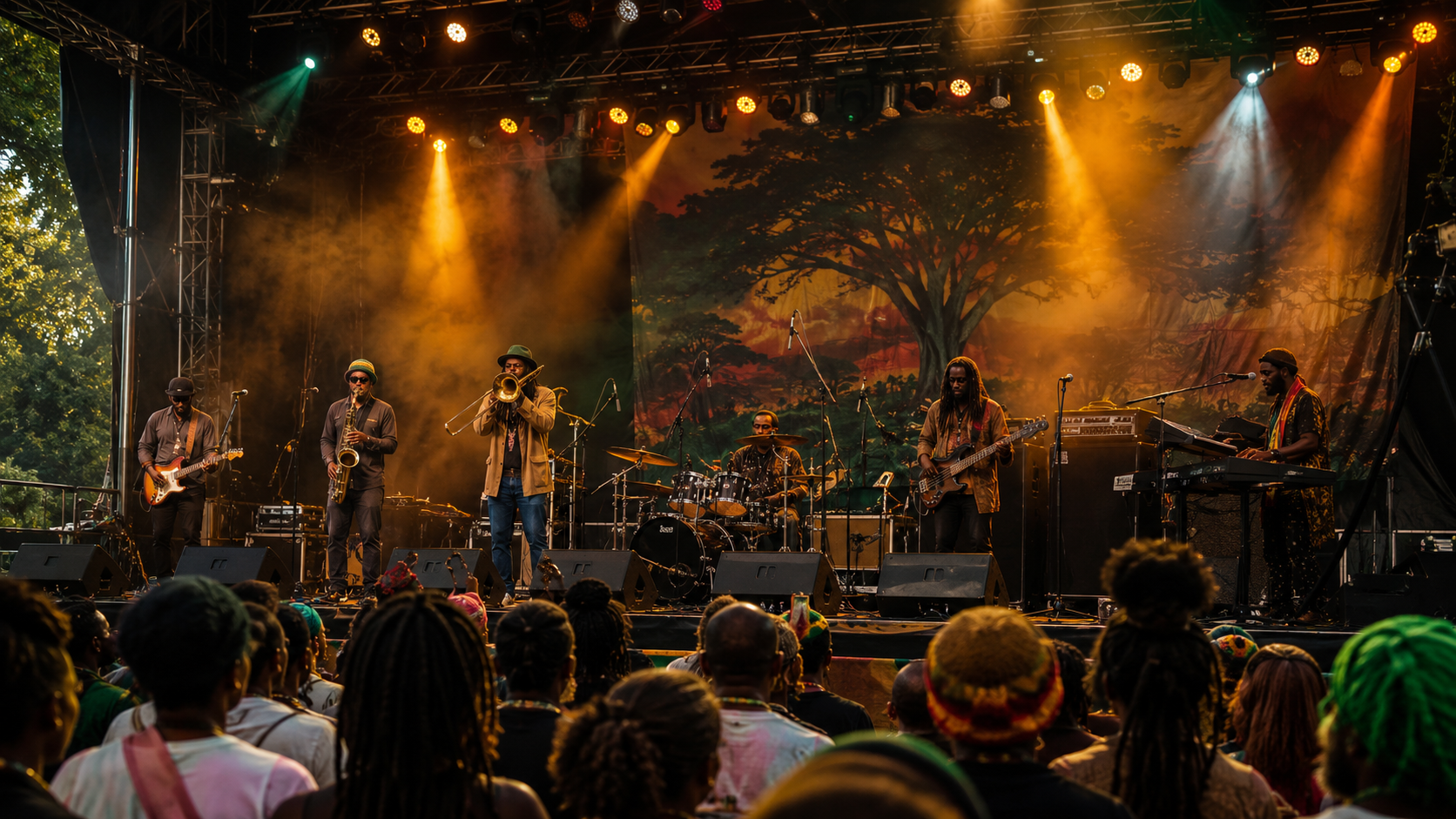 Indika Reggae Band performing live on the Main Stage